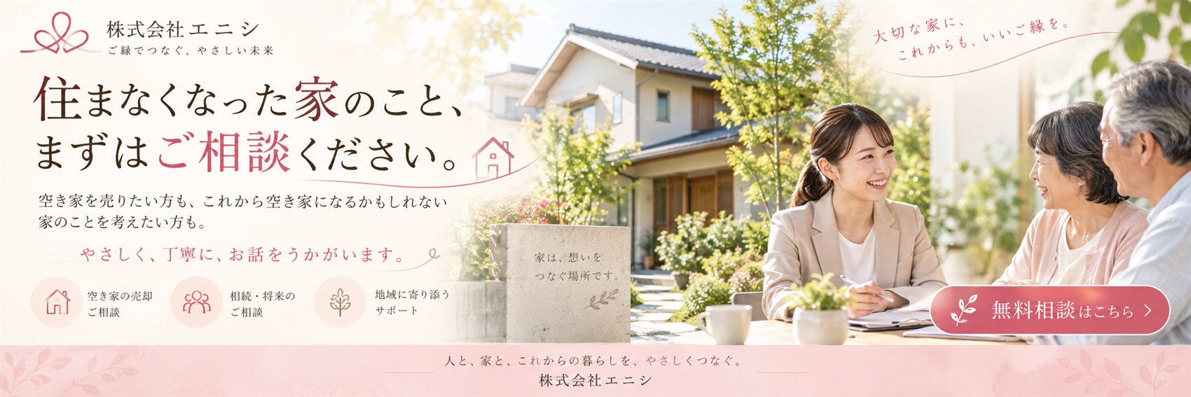 株式会社エニシ 住まなくなった家のこと、まずはご相談ください。